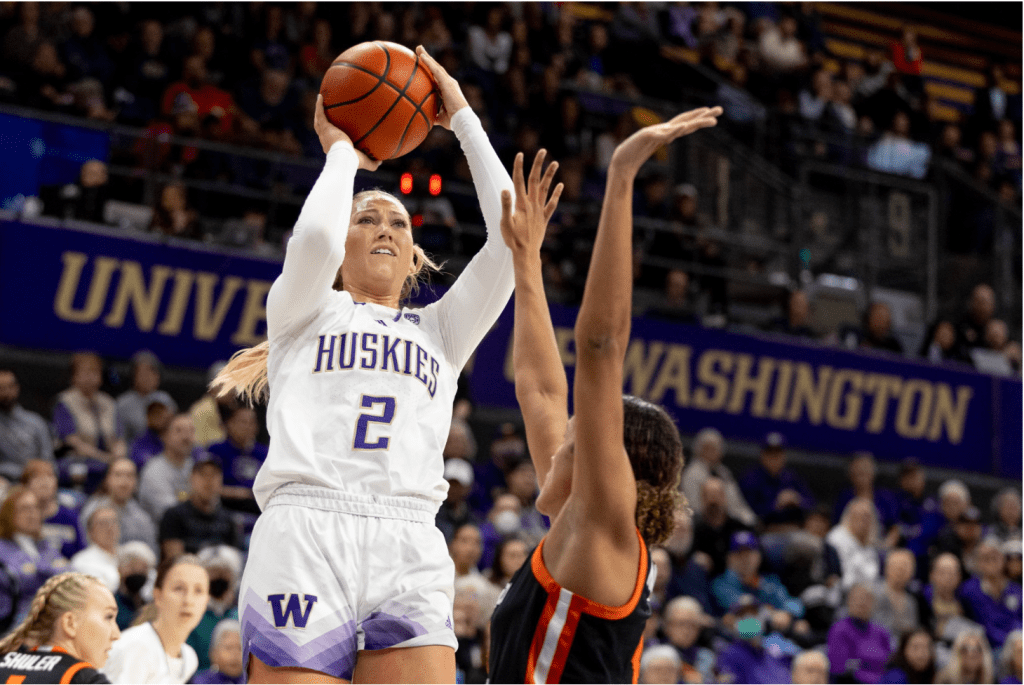 Lauren Schwartz of Washington goes up for a shot. 